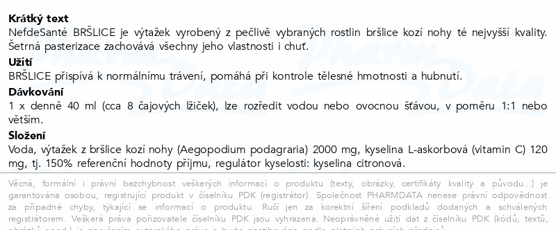 NefdeSanté Bršlice 500ml
