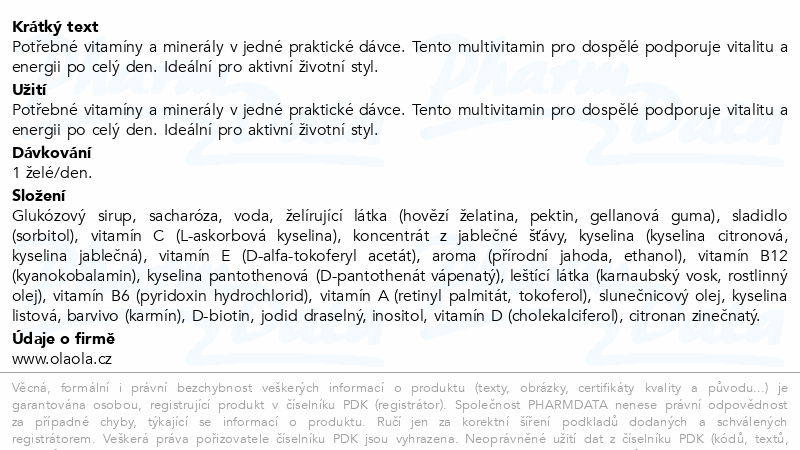 OlaOla Multivitamín 60 želé bonbónů