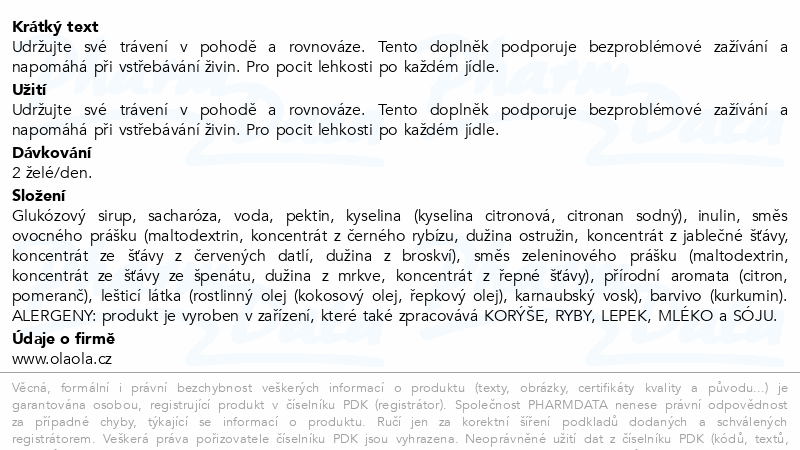 OlaOla Spokojené bříško 60 želé bonbónů