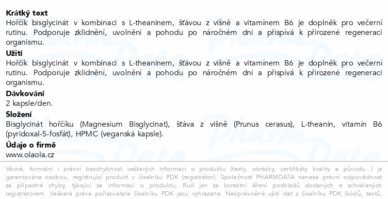 OlaOla Magnesium Bysglycinát&L-theanin cps.90