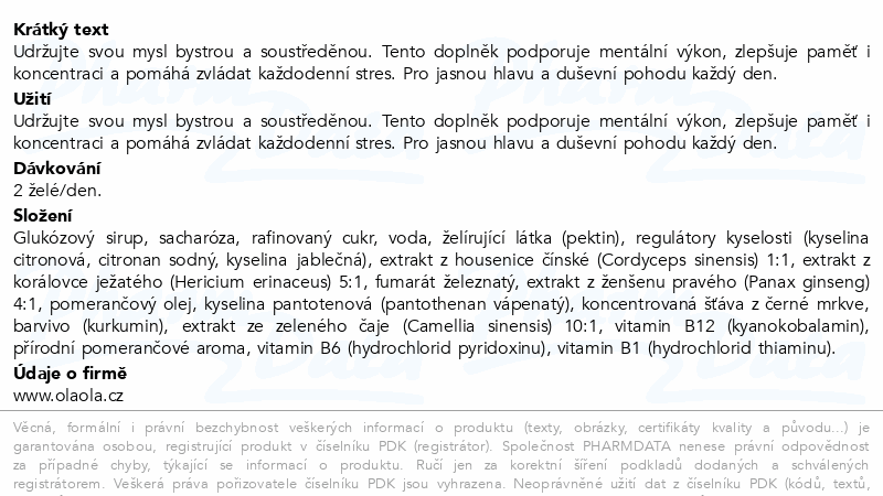OlaOla Mentální výkon 60 želé bonbónů