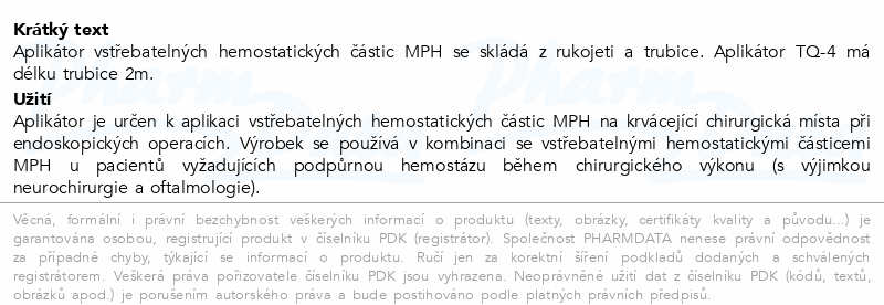 Surgiclean MPH aplikátor TQ4 délka 2m