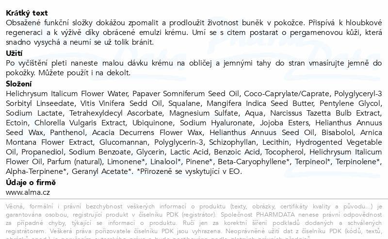 Alma Amrita intenzivně pečující pleťový krém 50ml
