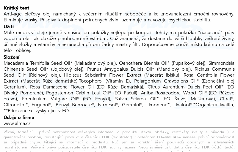 Alma Žena pleťový a tělový olej 50ml