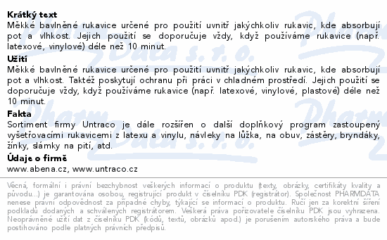 ABENA Rukavice bavlněné nitěné 12 párů/balení