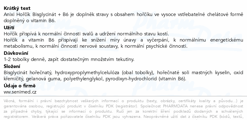 Anixi Hořčík Bisglycinát + B6 tob.60