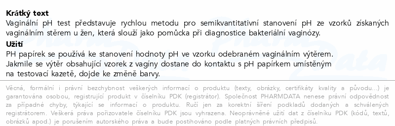 JusChek Vaginální pH rychlý test 1ks