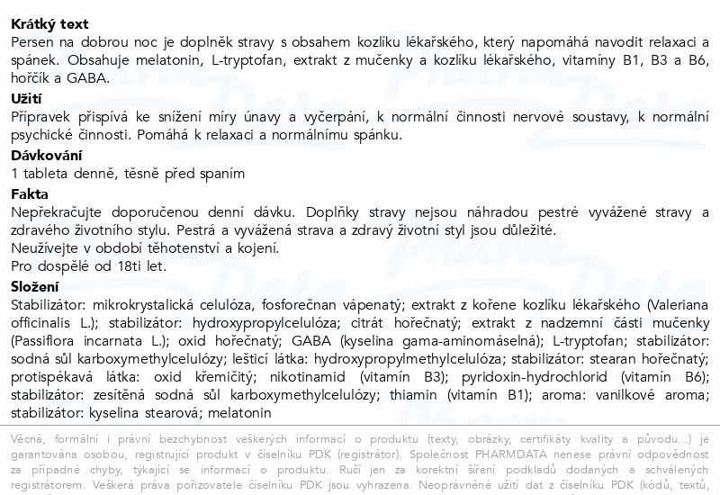 Zentiva Persen na dobrou noc tbl.40