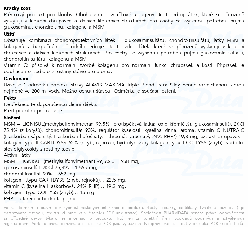 ALAVIS MAXIMA Triple Blend Extra Silný 290g