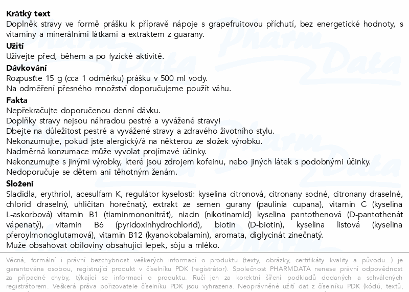 Oshee Hydr.Hydro Syn.Compl.Grap.+Guar.zero 330g