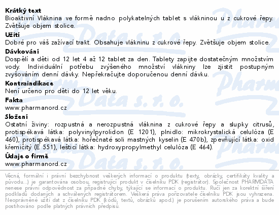 Pharma Nord Bioaktivní Vláknina tbl.120