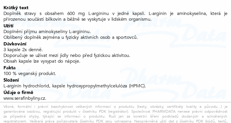 Nayurana L-Arginin 600mg cps.150