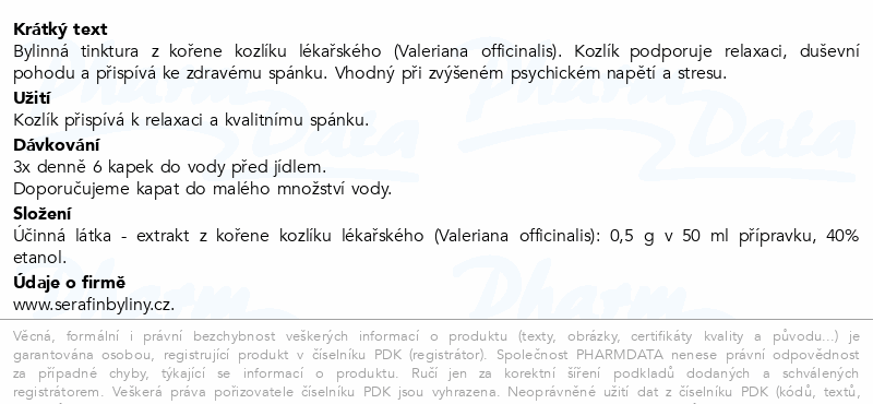 Serafin Kozlík tinktura z bylin 50ml