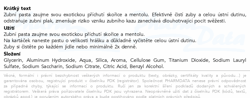 MARVIS Cinnamon Mint zubní pasta 85ml