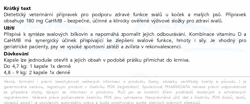 AminAmend podpora svalů u malých psů/koček cps.30