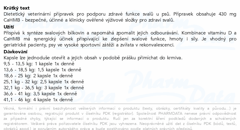 AminAmend podpora svalů u psů cps.30