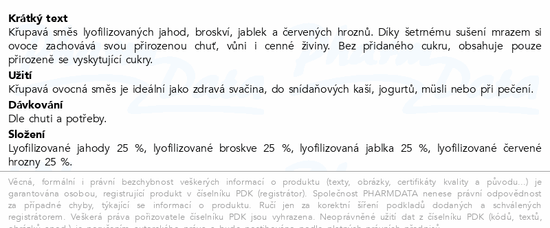 Allnature Letní mix Lyo mrazem sušený 100g