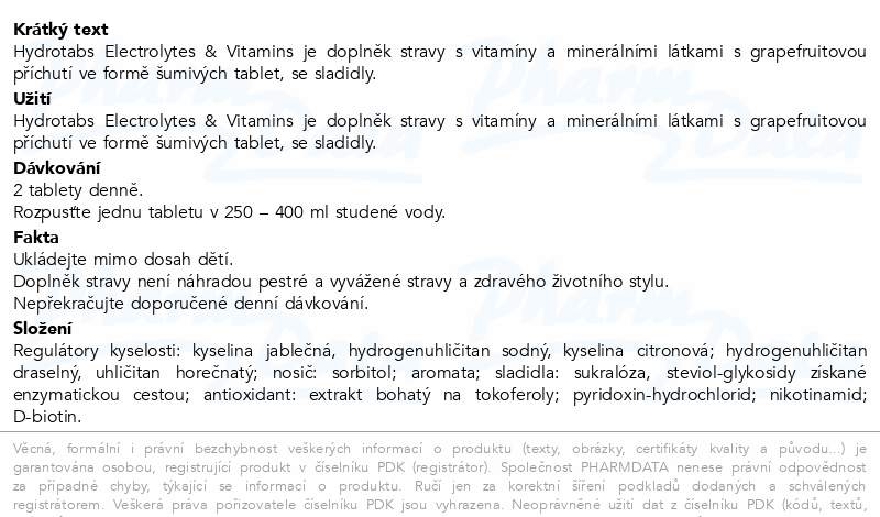 Oshee Drop In Hydot.Elektr.+Vit.Grapefr.zero tbl.8