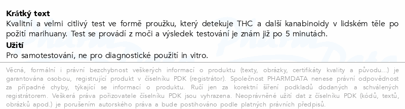 RapiClear THC Marihuana test 1ks