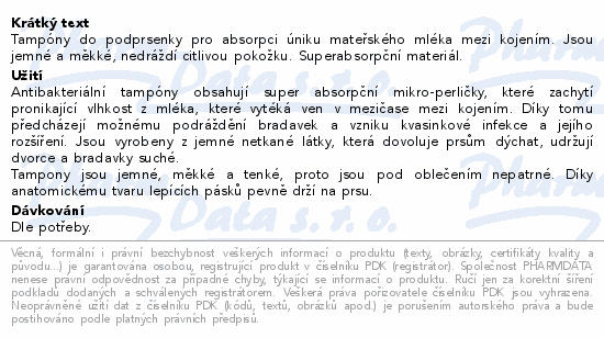 CHICCO Tampony do podprsenky antibakteriální 30ks