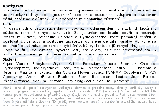 PRESIDENT intenzivní zubní gel Sensitive 30ml