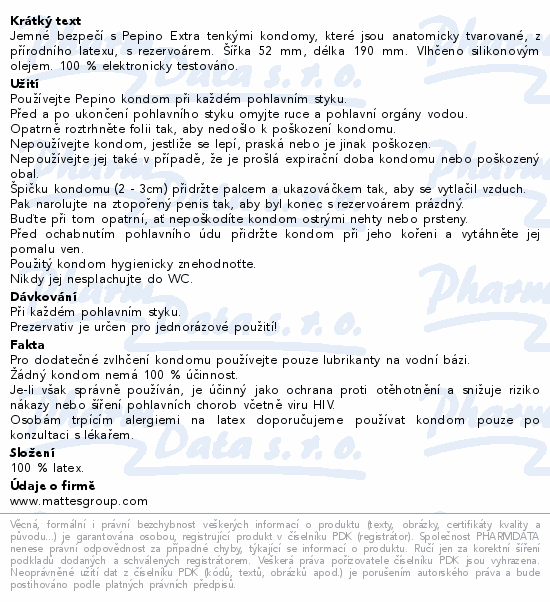 Pepino Extra Thin prezervativ 3ks