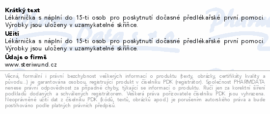 Lékárnička nást.dřev.bílá do 15 osob Steriwund