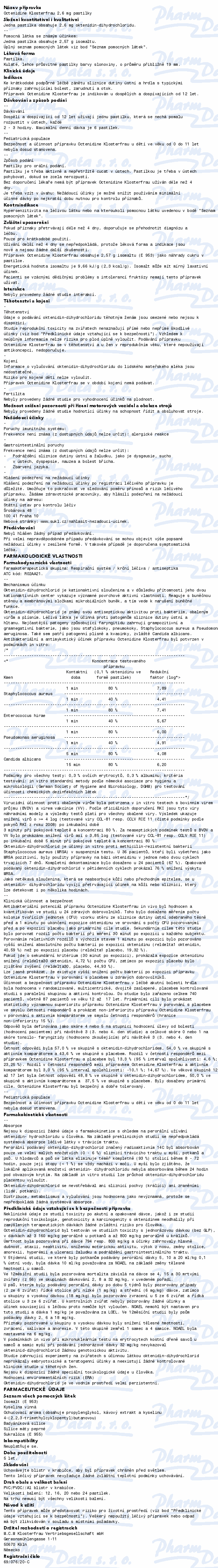 Octenidine Klosterfrau 2.6mg pas.24